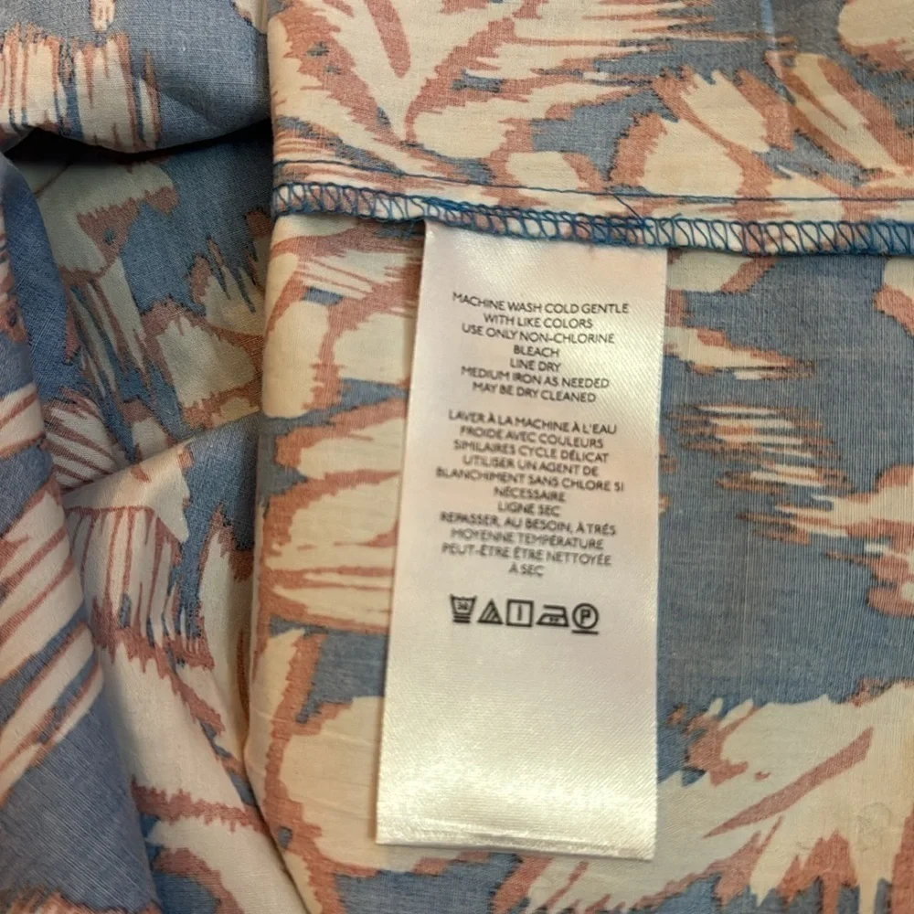 🍁SALE🍁MAEVE Anthropologie Printed Flutter-Sleeve Babydoll Floral Midi Dress XS - Picture 4 of 7